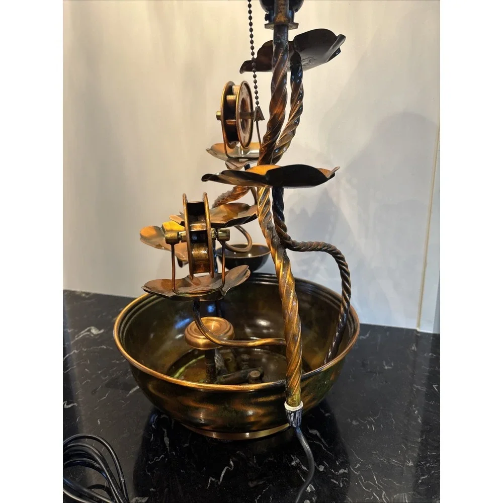 Copper Water Wheels Fountain & Lamp- Feng Shui Sphere